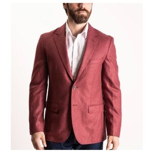 Thom Hudson | Zappa Deconstructed Lightweight Silk & Wool Sport Coat Raspberry